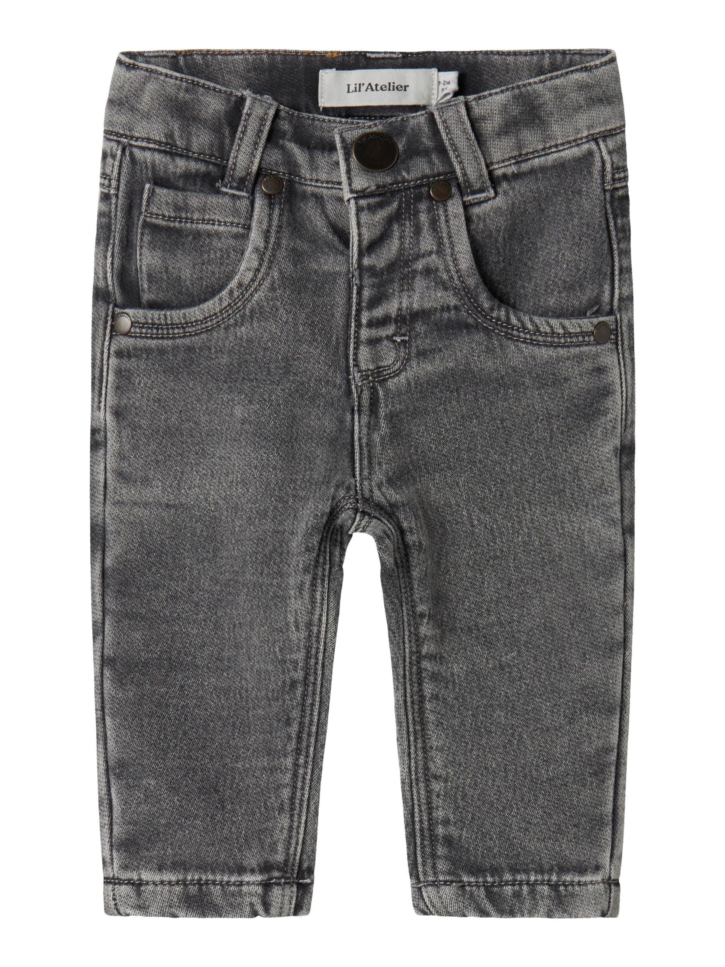 Lil'Atelier Regular Jeans in Grey: front