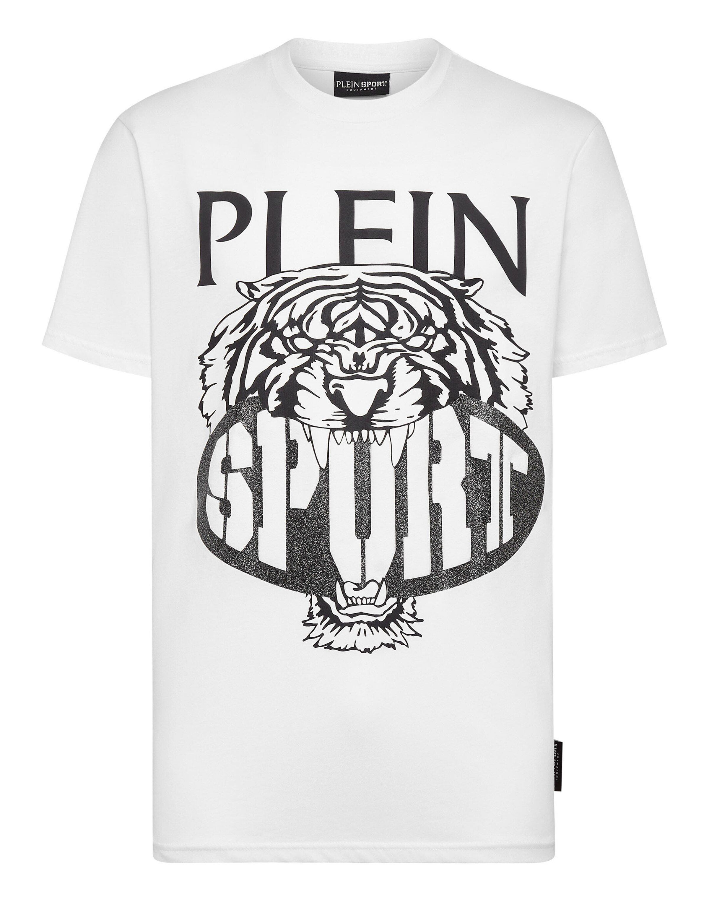 Plein Sport Shirt 'Tiger' in Wit: voorkant