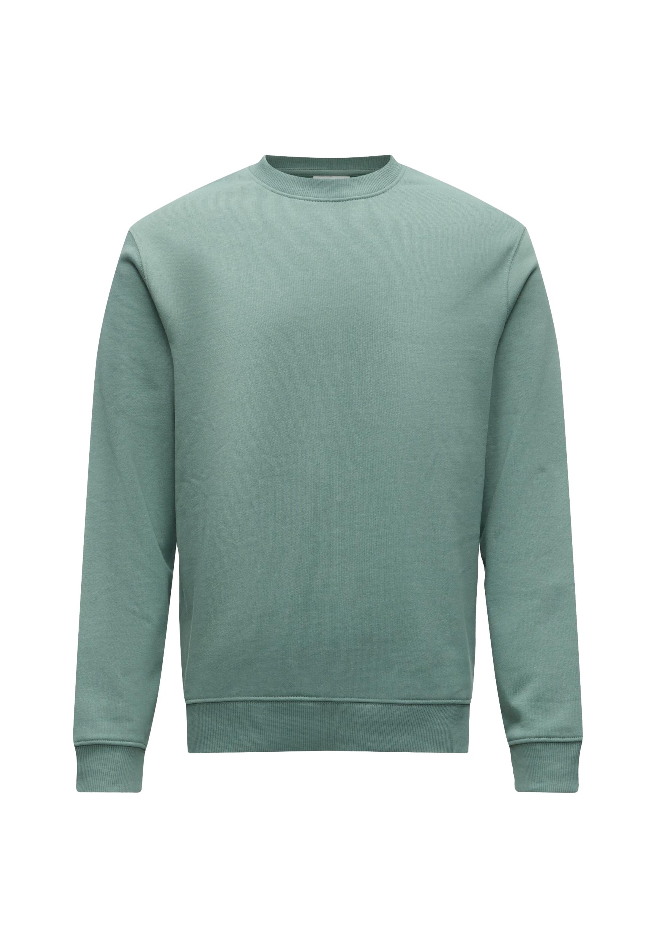 KnowledgeCotton Apparel Sweatshirt in Groen: voorkant
