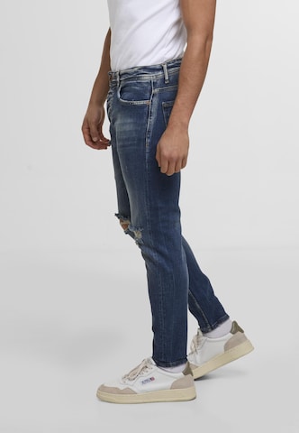 2Y Premium Tapered Jeans in Blau