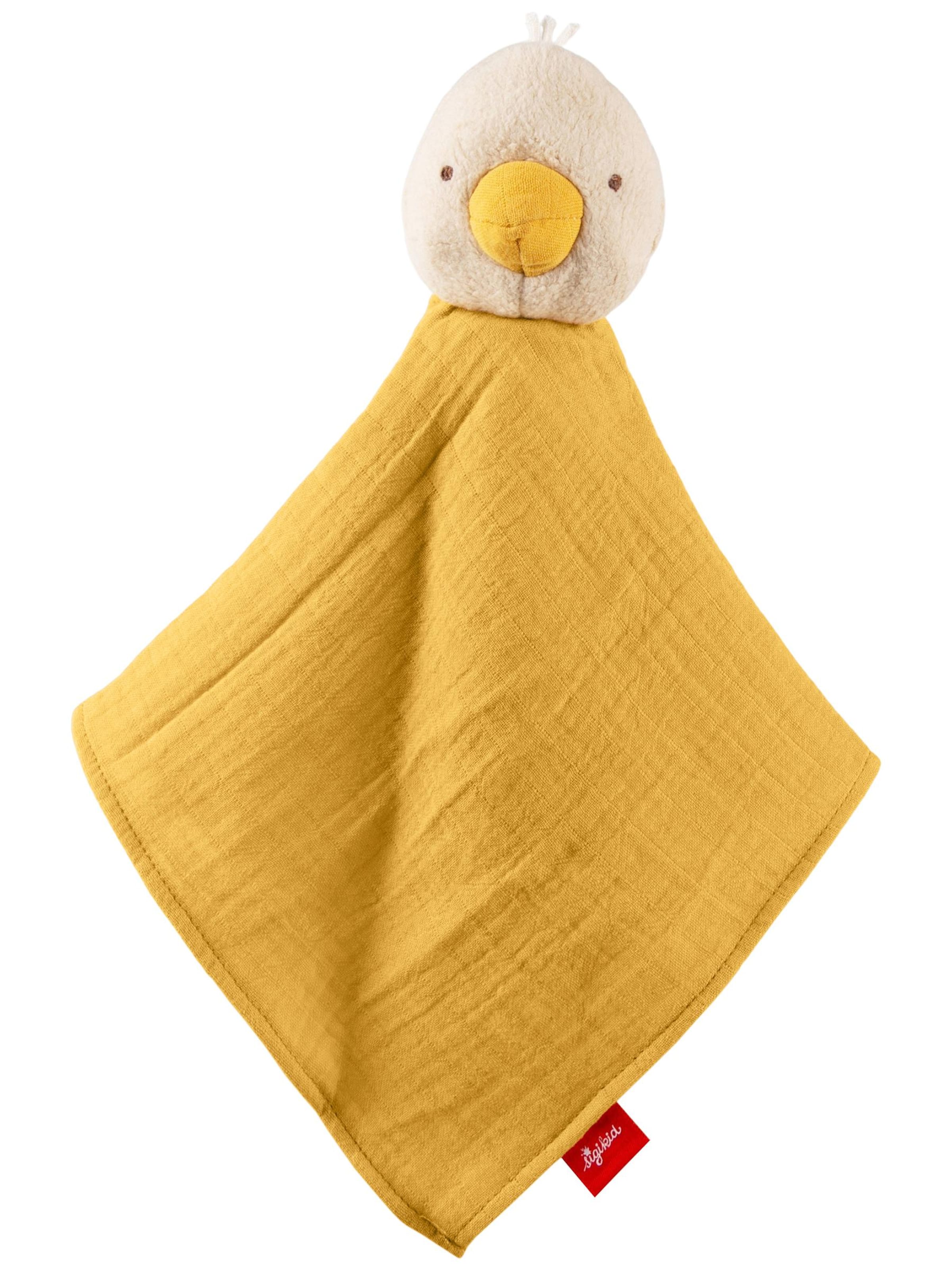 SIGIKID Stuffed animals 'Musselin Schnuffeltuch Ente sigibaby' in Yellow: front
