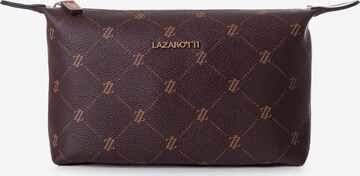 Lazarotti Cosmetic Bag 'Palermo' in Brown: front