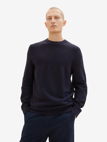 TOM TAILOR Sweater in Blue: front