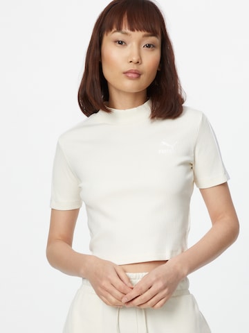 PUMA Shirt 'Classics' in Wit: voorkant