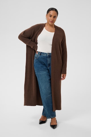 Cardigan KAFFE CURVE en marron