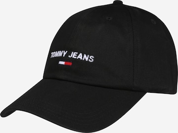 Tommy Jeans Cap in Black: front