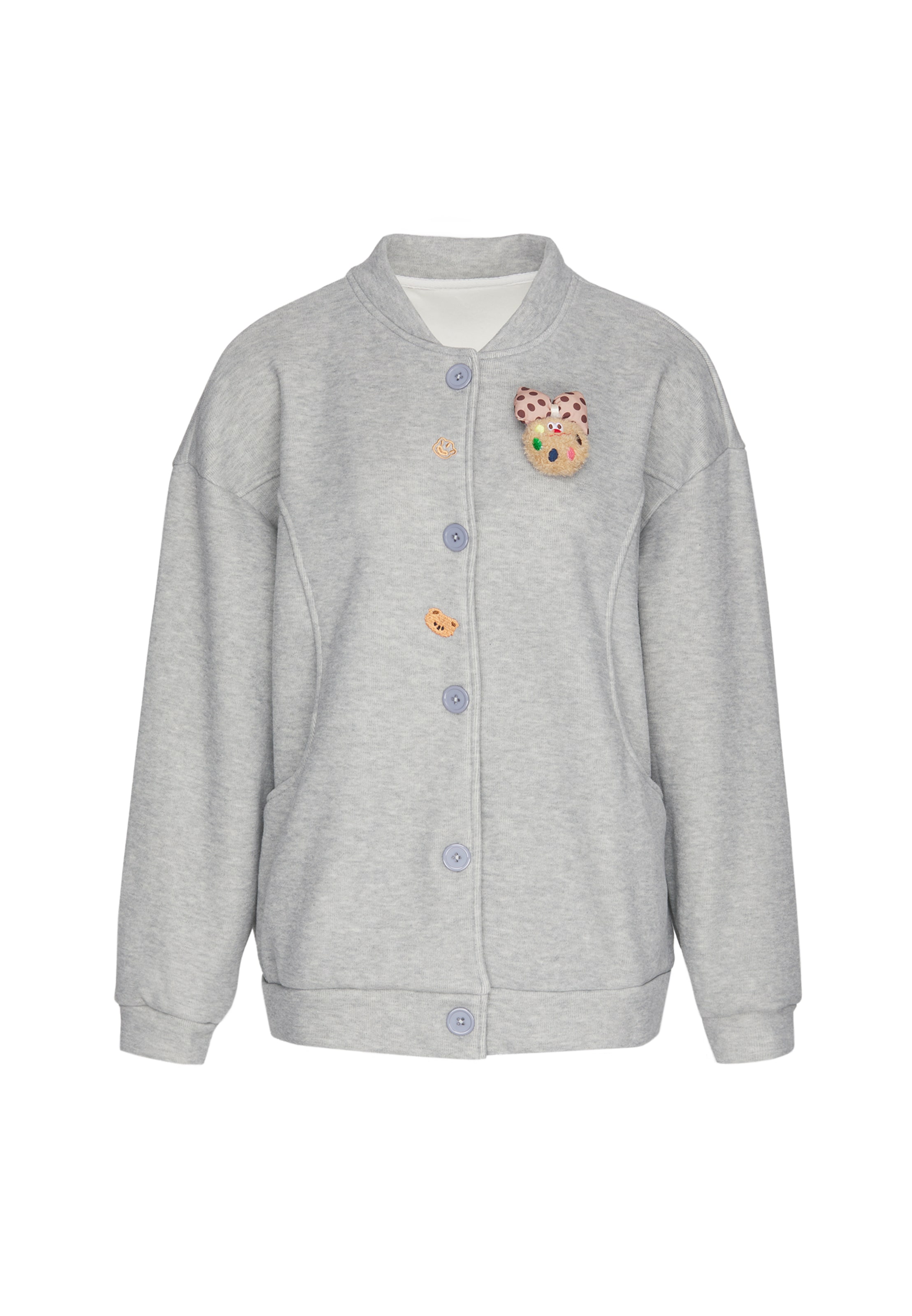 MYMO Sweatvest in Grijs: voorkant