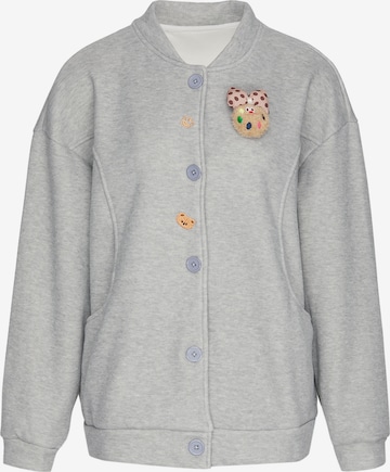 MYMO - Sudadera con cremallera en gris: frente