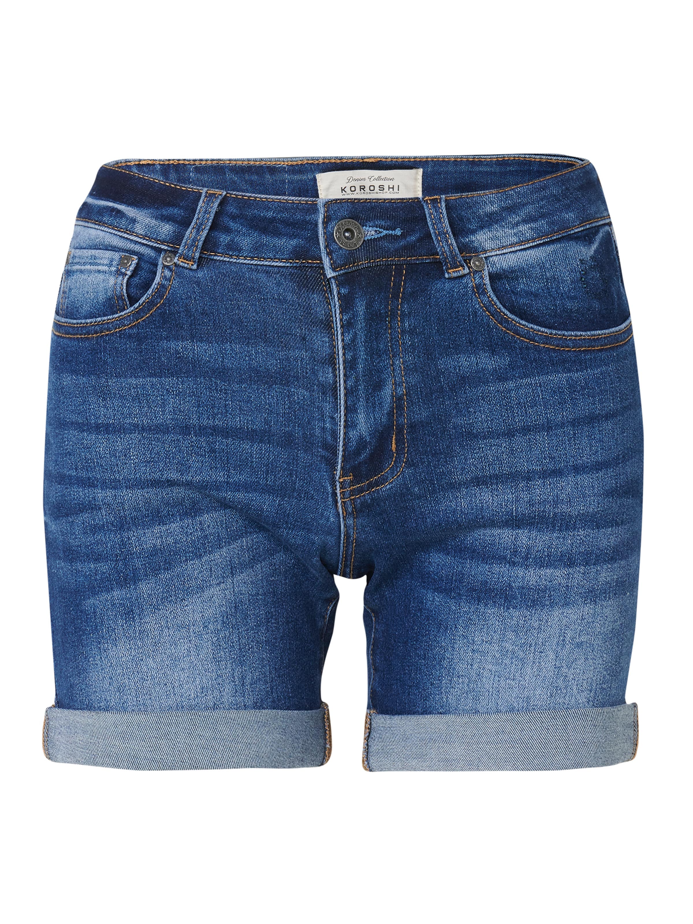 KOROSHI Normální Džíny – modrá: přední strana