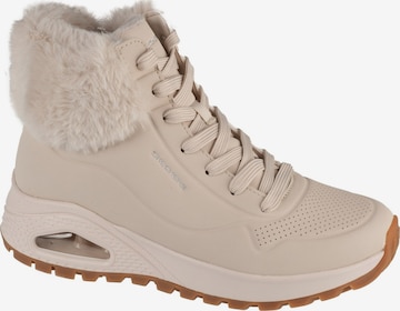SKECHERS Lace-up bootie 'Uno Rugged - Fall Air' in Beige: front