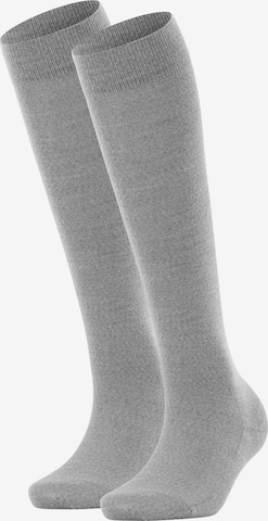 FALKE Knee High Socks in Grey: front