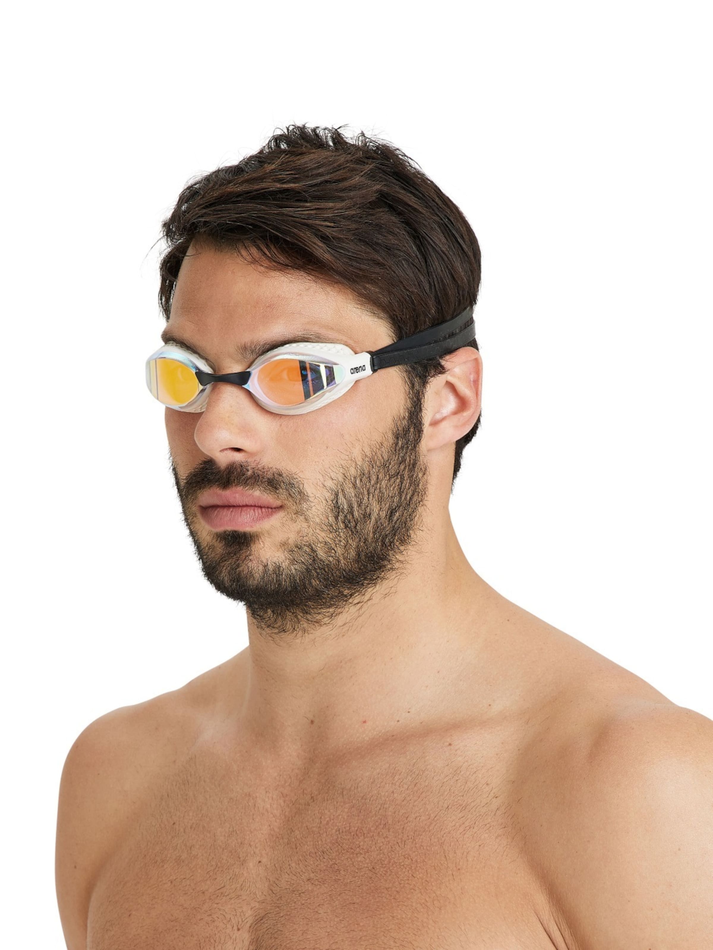 ARENA - Óculos 'AIR-SPEED MIRROR' em branco: frente