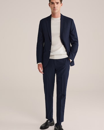 WE Fashion Slimfit Pressveckad byxa i blå