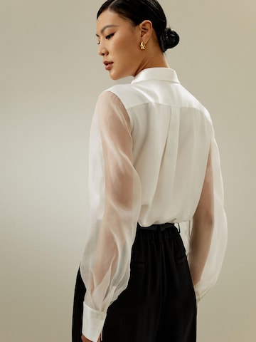 Camicia da donna di Lilysilk in bianco