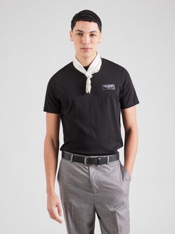 T-Shirt Karl Lagerfeld en noir : devant
