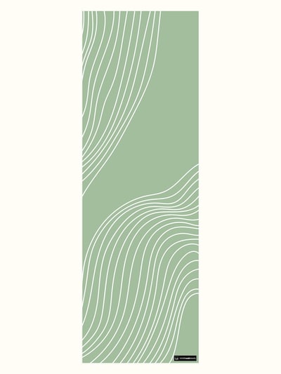 woodsandwaves Mat 'Waves of Zen' in Light green, Item view