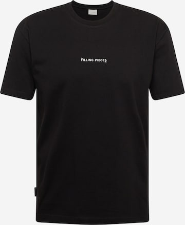 T-Shirt Filling Pieces en noir : devant