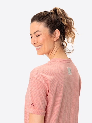 VAUDE Funktionsshirt 'W Mineo Striped T' in Pink