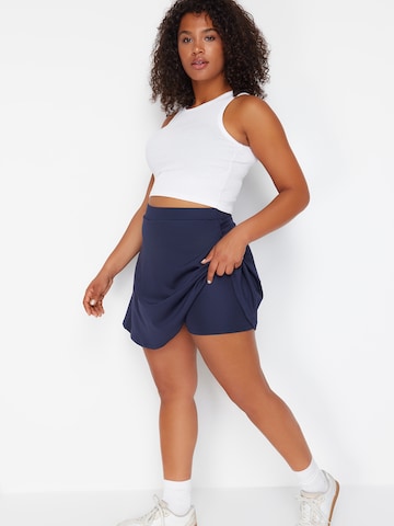 Jupe Trendyol Curve en bleu : devant