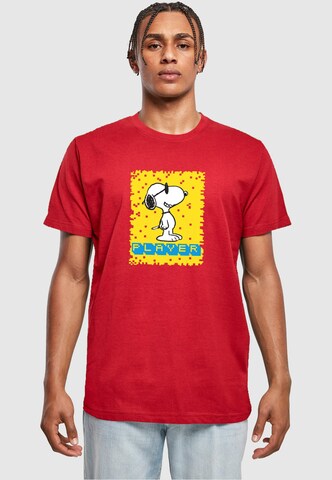 T-Shirt 'Peanuts - Player' Merchcode en rouge : devant