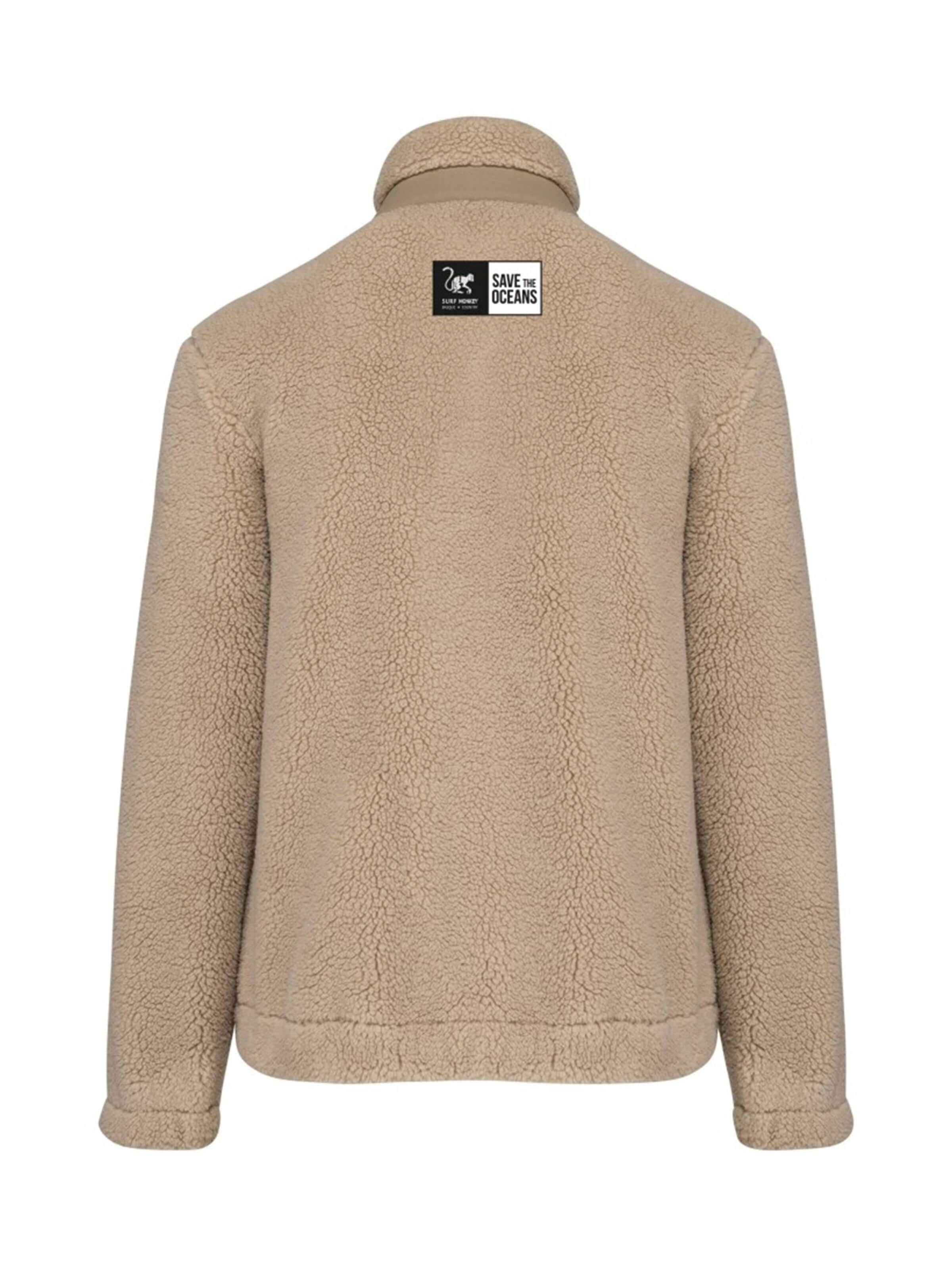 Surf Monkey Fleece jas in Beige