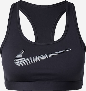 NIKE Bustier Športni nederček | črna barva: sprednja stran