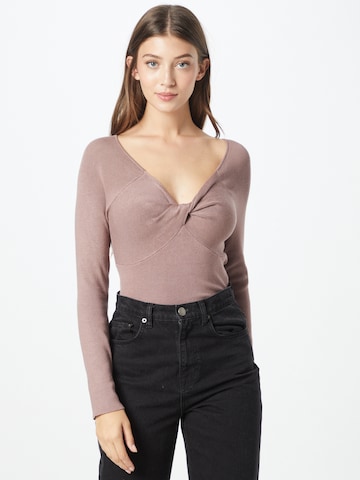 ABOUT YOU Sweater 'Ayla' in Brown: front