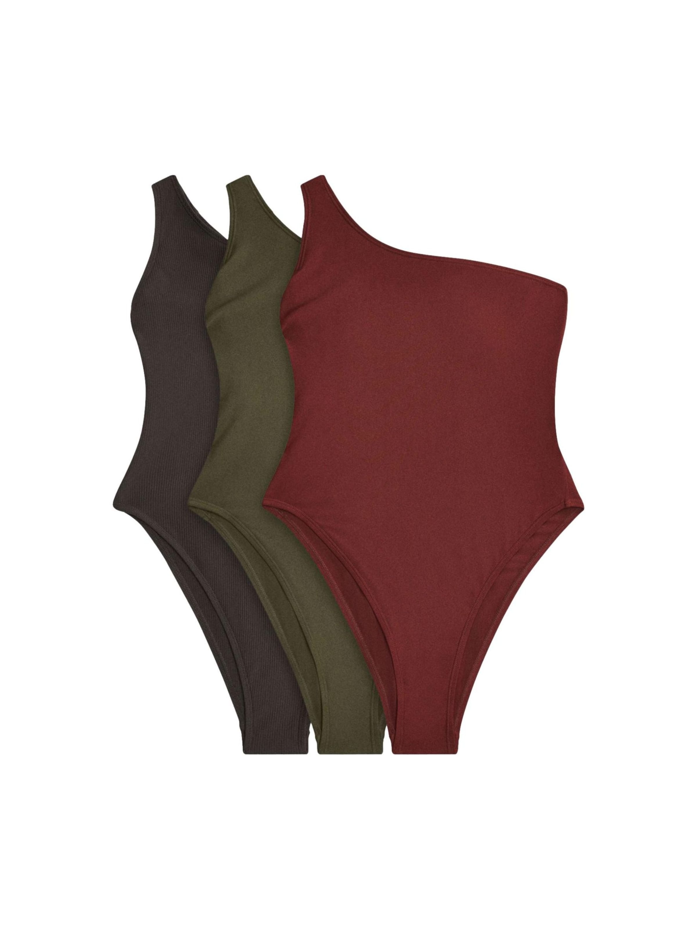 The Set Badeanzug in Braun: Vorderseite