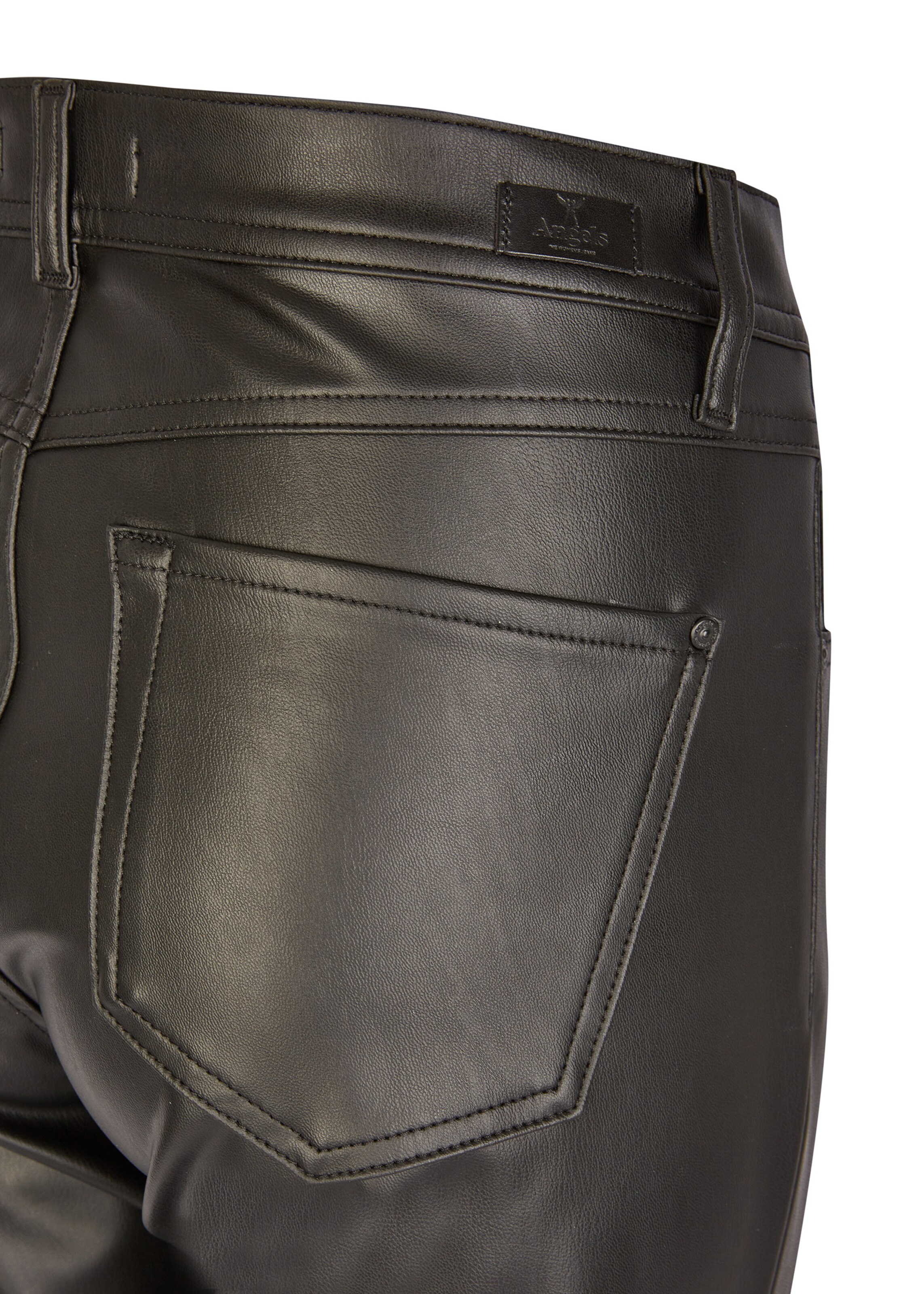 Frauen Große Größen Angels Lederimitathose 'Ornella' in Uni-Design in Schwarz - TK53225 Frauen Große Größen Angels Lederimitathose 'Ornella' in Uni-Design in Schwarz - TK53225