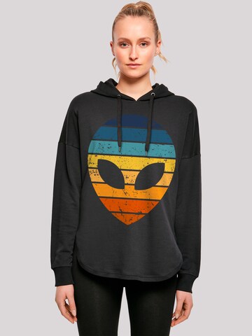 Sweat-shirt 'Alien Sonnenuntergang Retro' F4NT4STIC en noir : devant