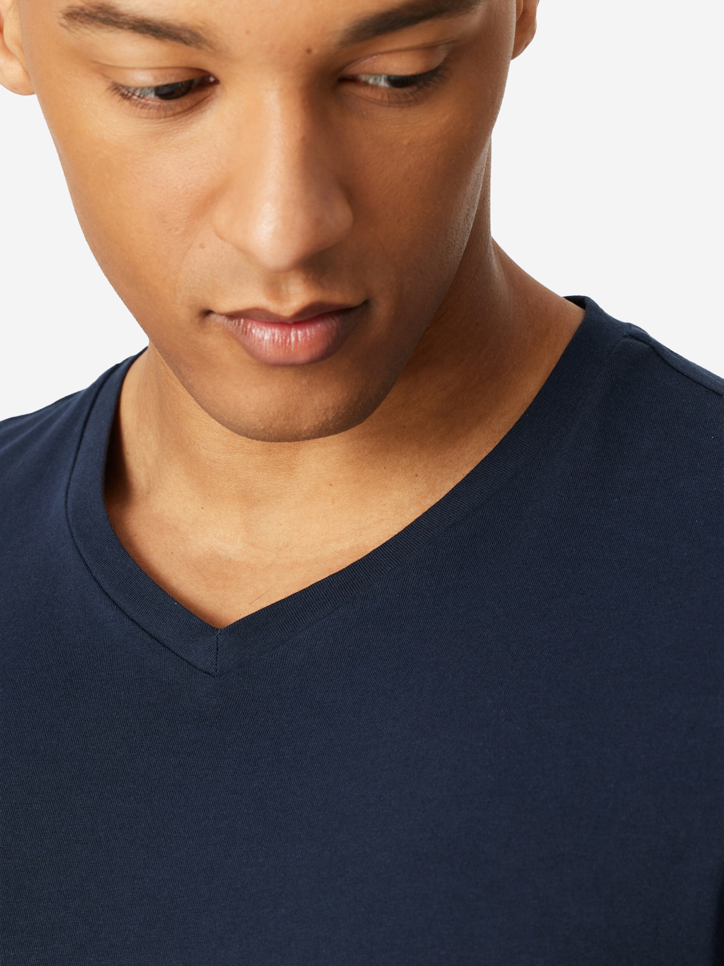 SCHIESSER Pyjama 'Casual Essentials' in Blau