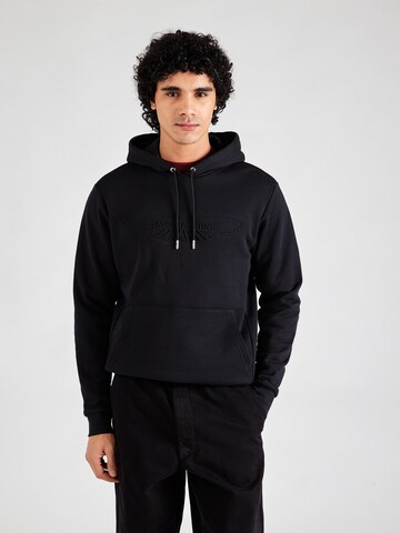 Hackett London Sweatshirt in Zwart: voorkant