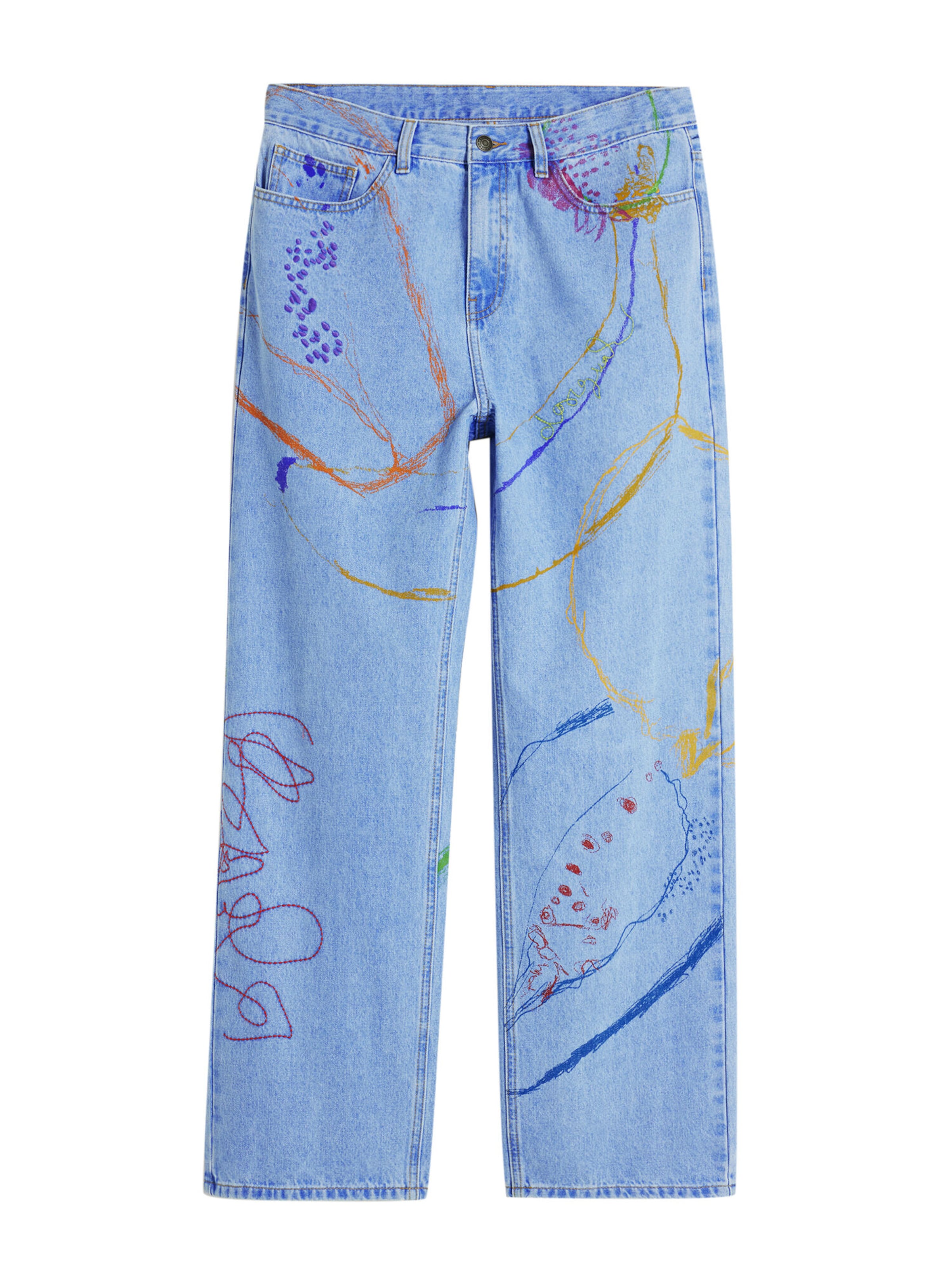 Desigual Loosefit Jeans in Blau: Vorderseite