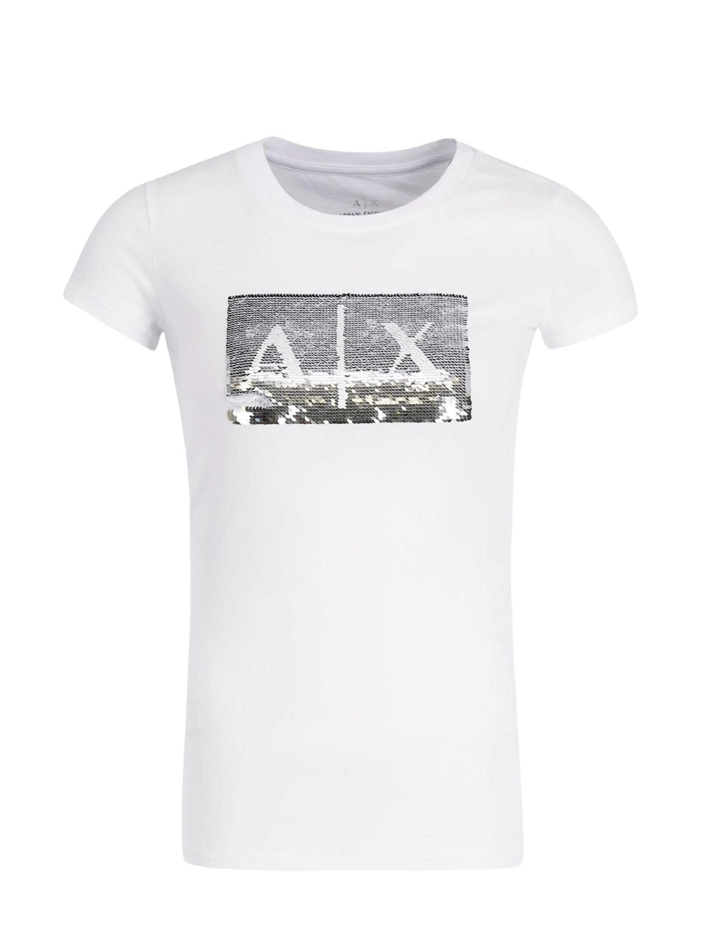 Maglietta '8NYTDL YJ73Z' di ARMANI EXCHANGE in bianco: frontale