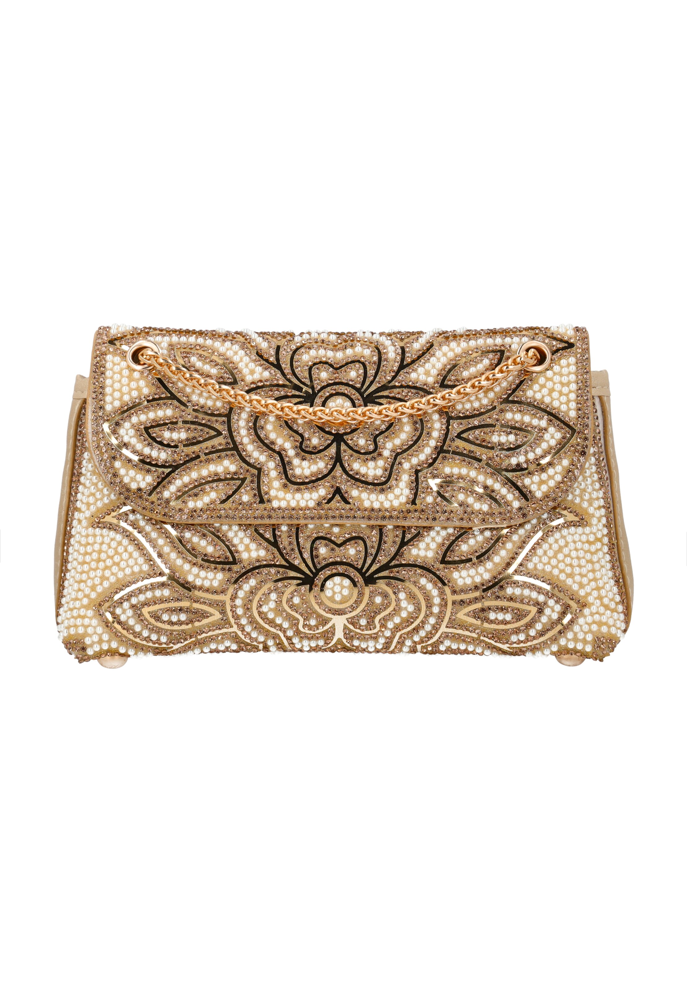 faina Schultertasche in gold, Produktansicht