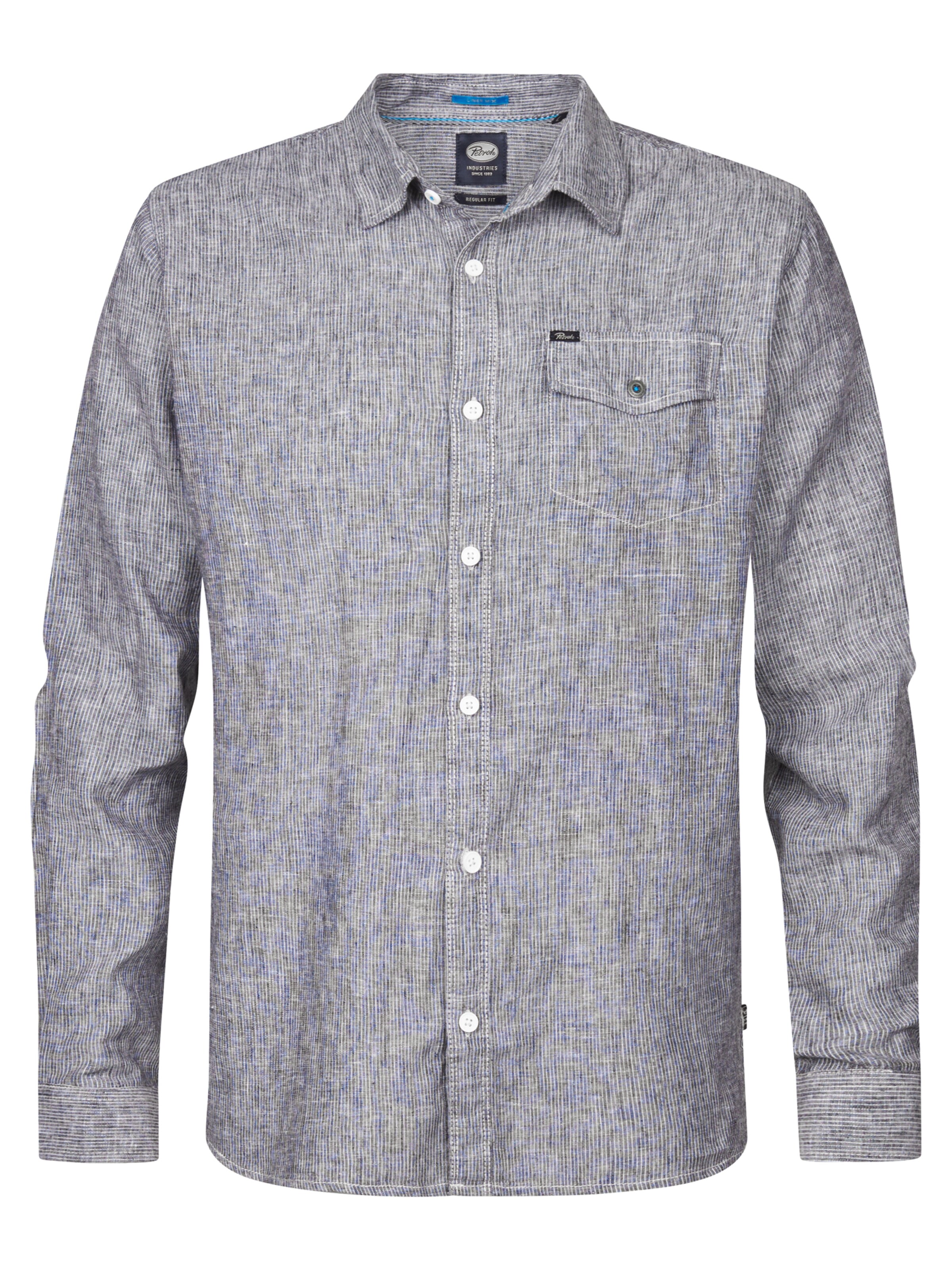 Petrol Industries Regular fit Srajca 'Seabright' | modra barva: sprednja stran