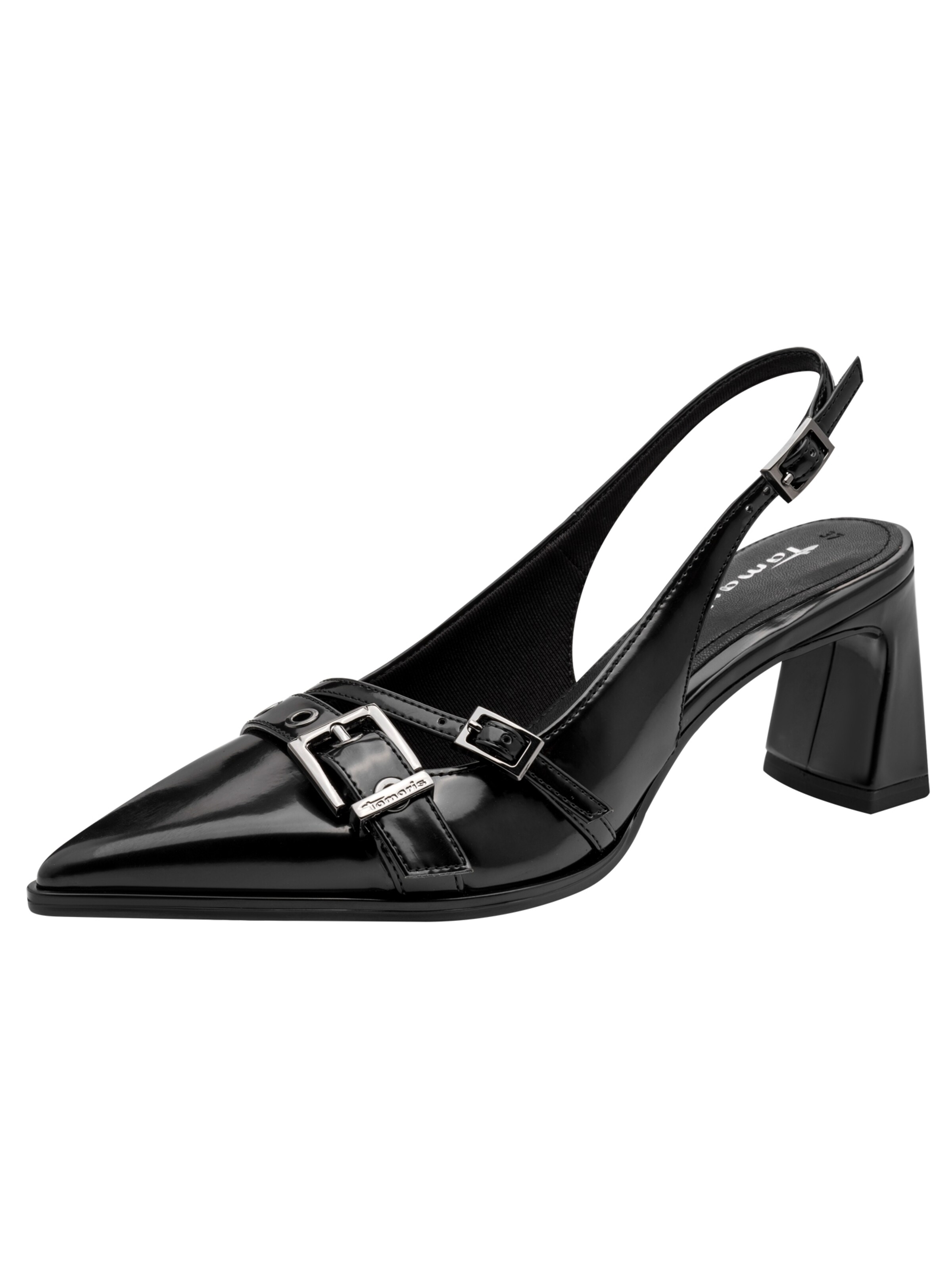 Tamaris Slingpumps in Zwart: voorkant
