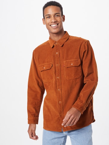 LEVI'S ® Pohodlné nošení Košile 'Jackson Worker' – hnědá: přední strana
