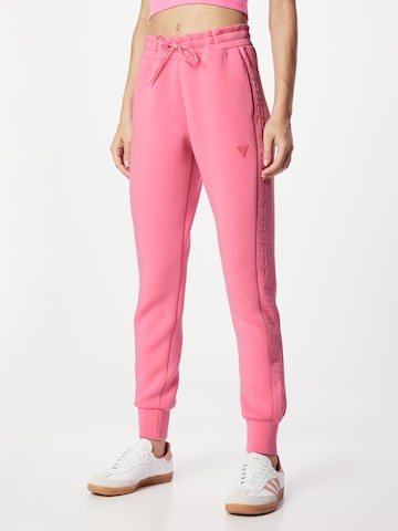 Effilé Pantalon 'Allie' GUESS en rose : devant