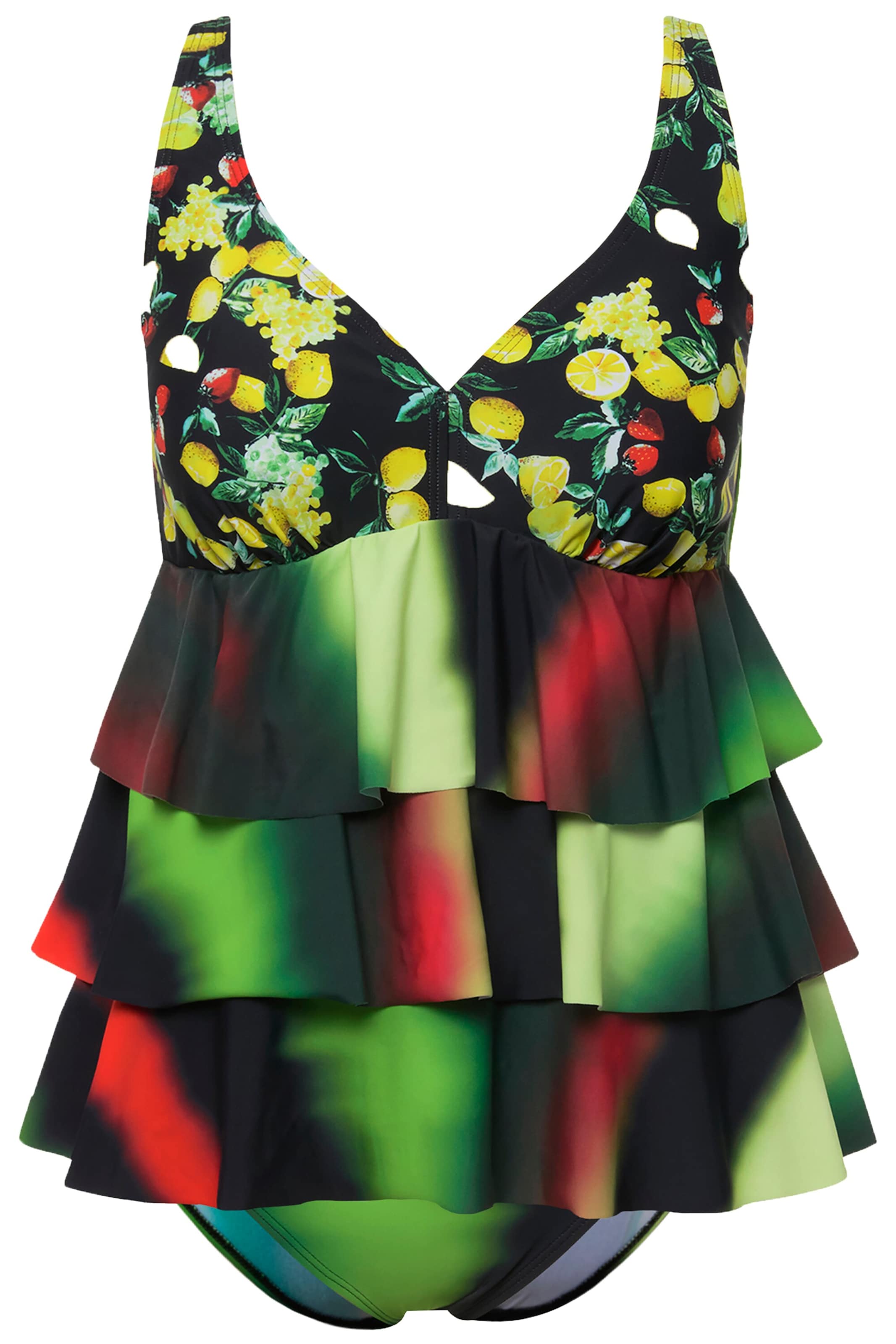 Ulla Popken Swimsuit in Black: front