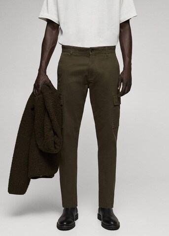 MANGO MAN Regular Cargo Pants 'Zeus' in Brown: front