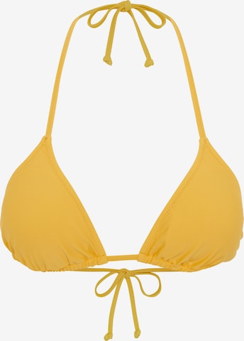 CHIEMSEE Triangle Bikini Top in Yellow: front