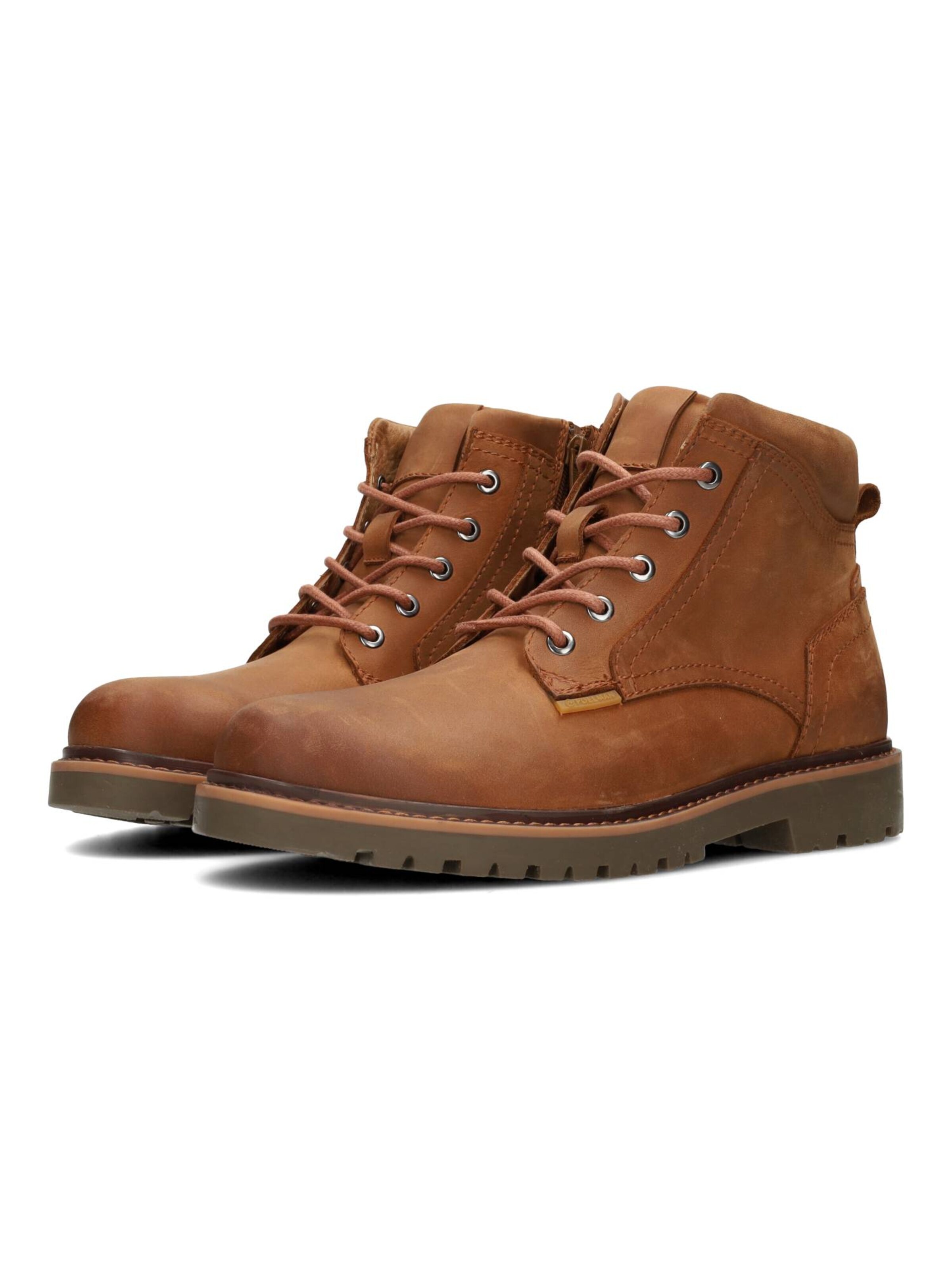 Bottines à lacets 'Toni' Poelman en marron