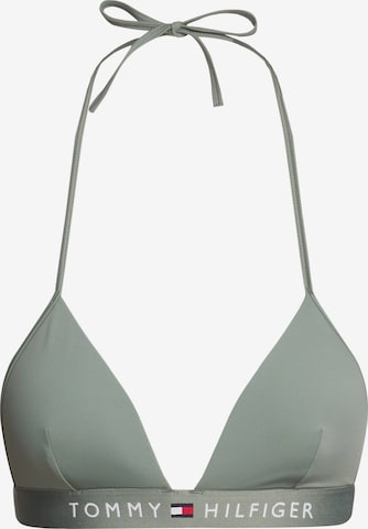 Tommy Hilfiger Underwear Triangle Bikini Top in Green: front