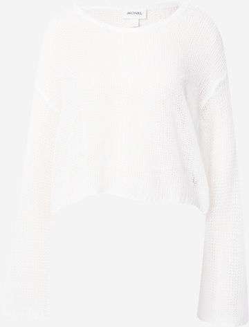 Monki Пуловер в бяло: отпред