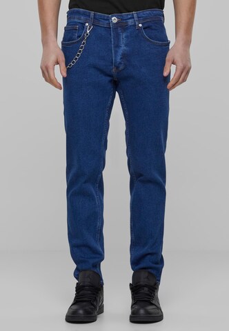 2Y Premium Tapered Jeans in Blue: front