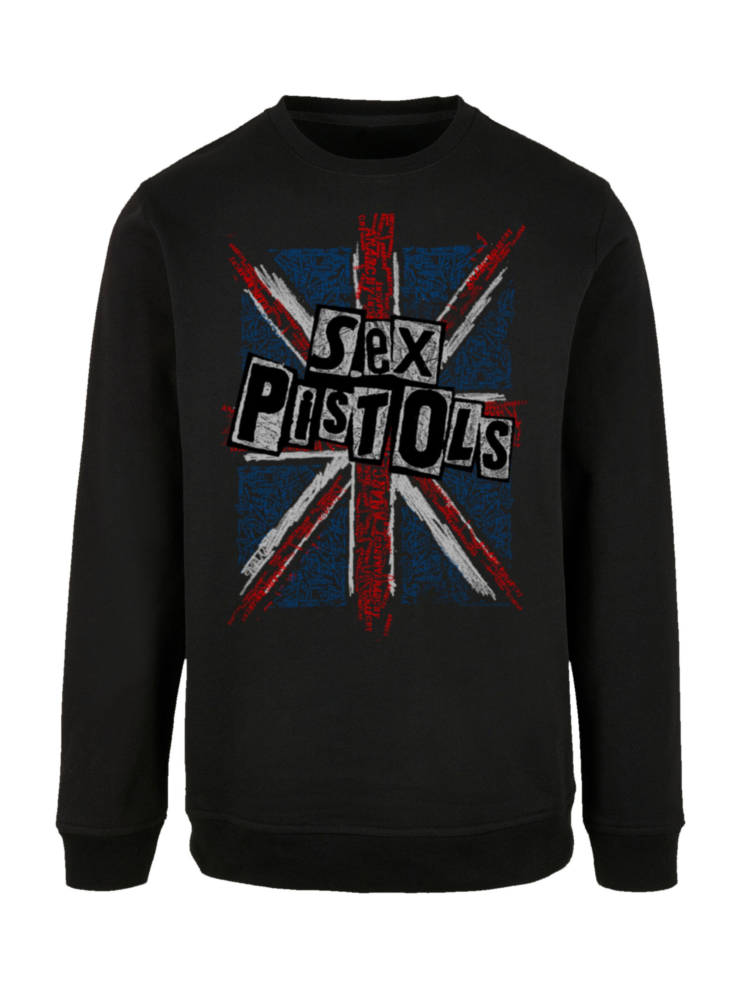 Sweat-shirt 'Sex Pistols Anarchy Flag' F4NT4STIC en noir : devant