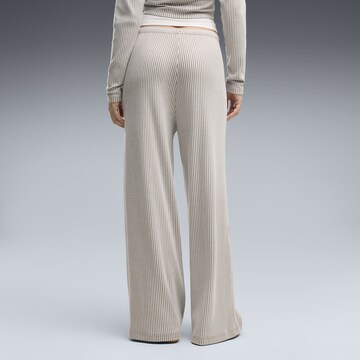 PUMA Wide leg Broek 'Essentials' in Beige