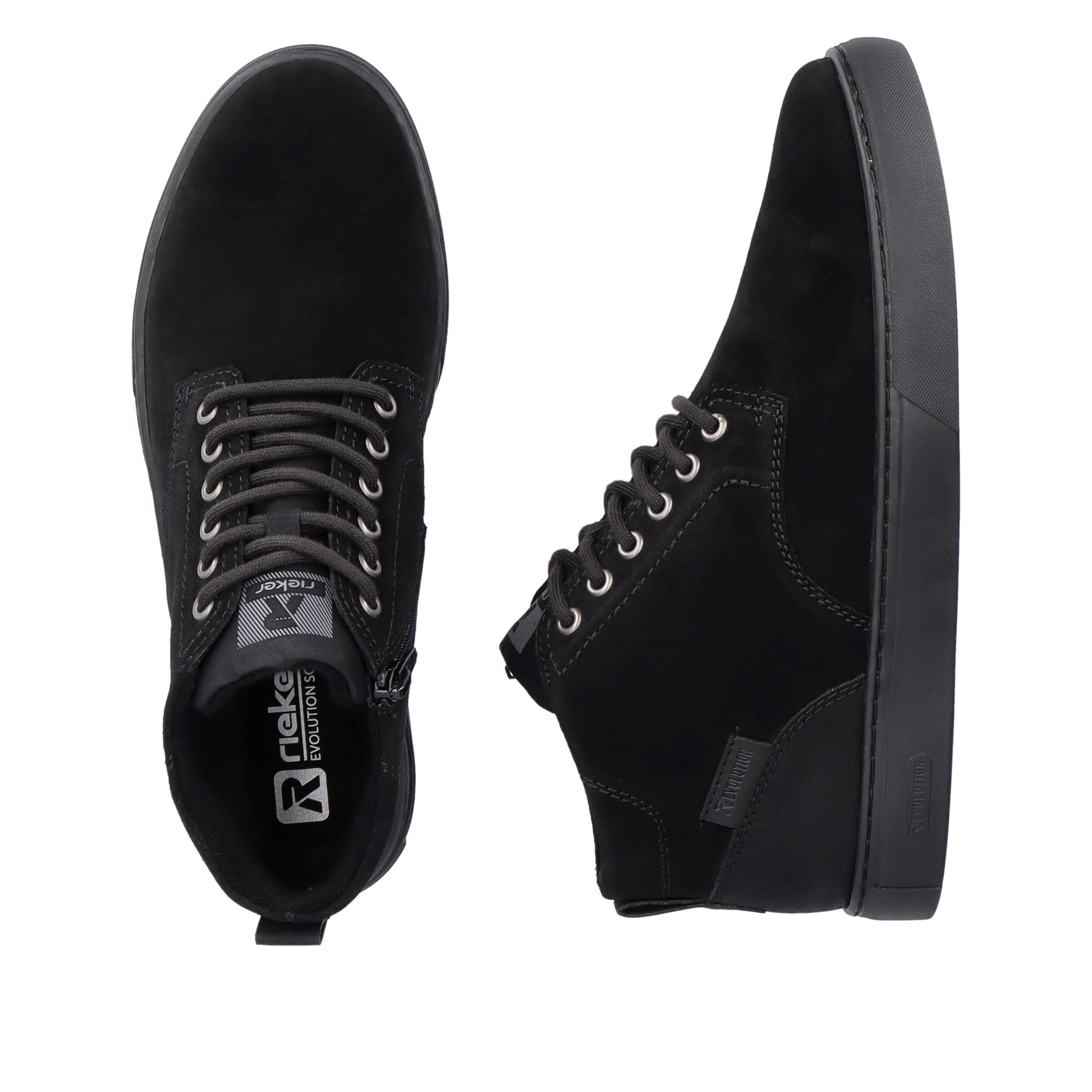 Rieker Sport Lace-Up Boots in Black