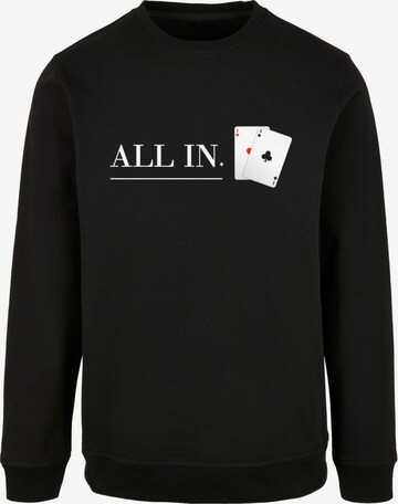 Sweat-shirt 'Poker All In Karten' F4NT4STIC en noir : devant